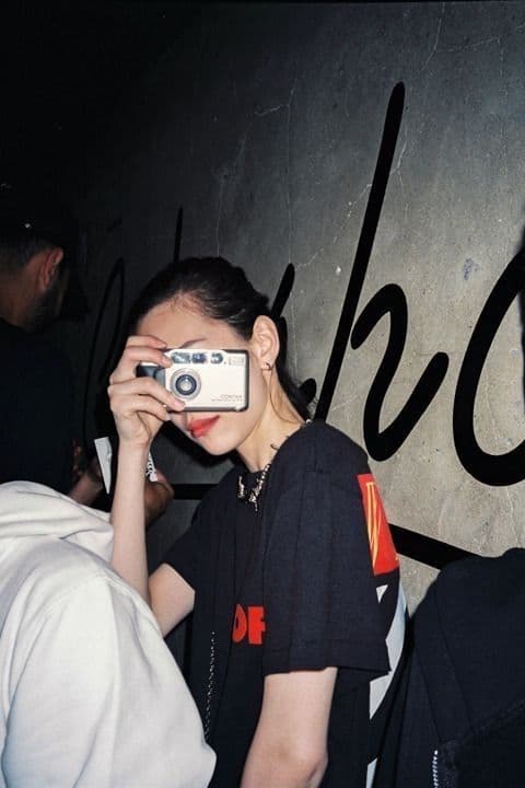 Party photography with vintage camera